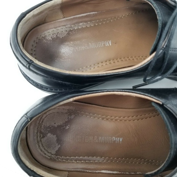 Johnston Murphy Medium Plain Toe Black Shoe - Picture 9 of 11